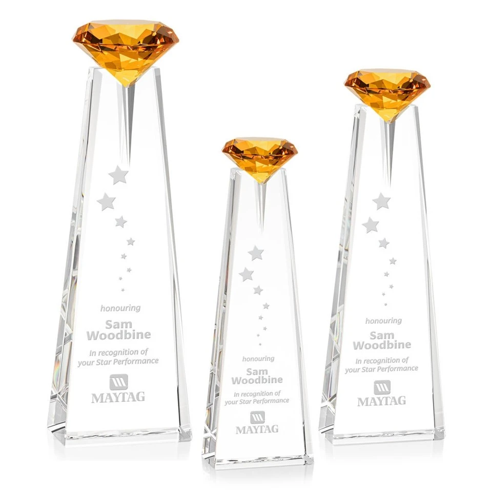 Gold Crystal Diamond Trophy